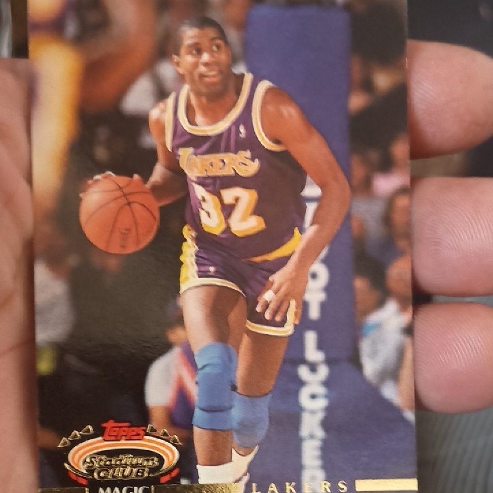Topps Magic Johnson Lakers Card - Purple and Gold